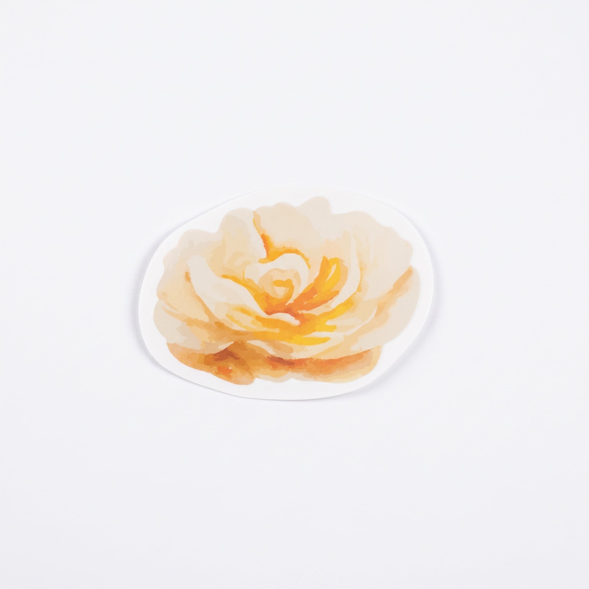 Oranje pastel bloemen - Afscheidstickers