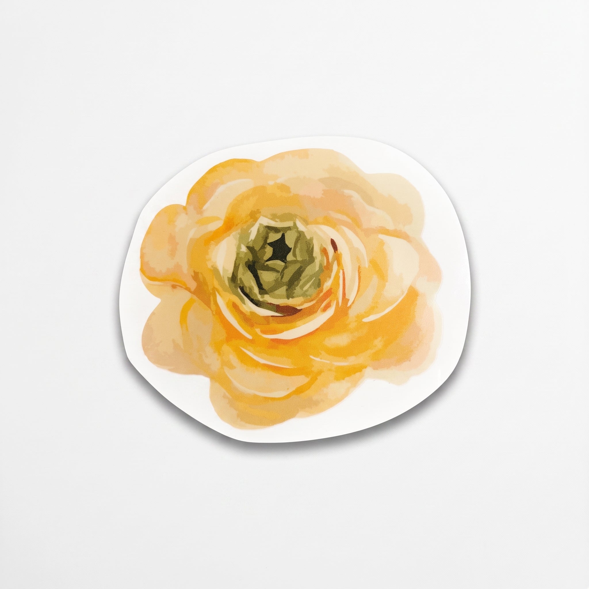 Oranje pastel bloemen - Afscheidstickers