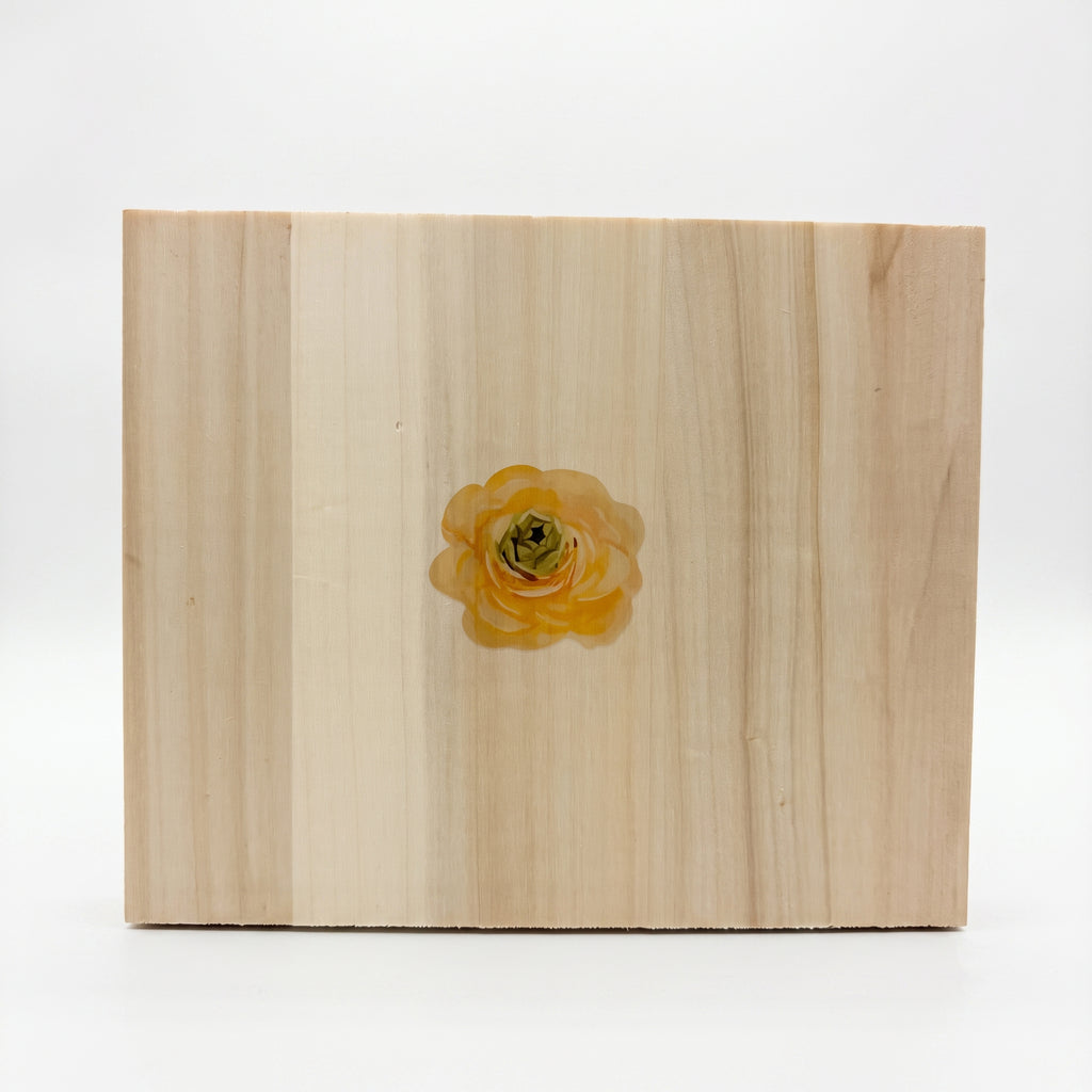 Oranje pastel bloemen - Afscheidstickers
