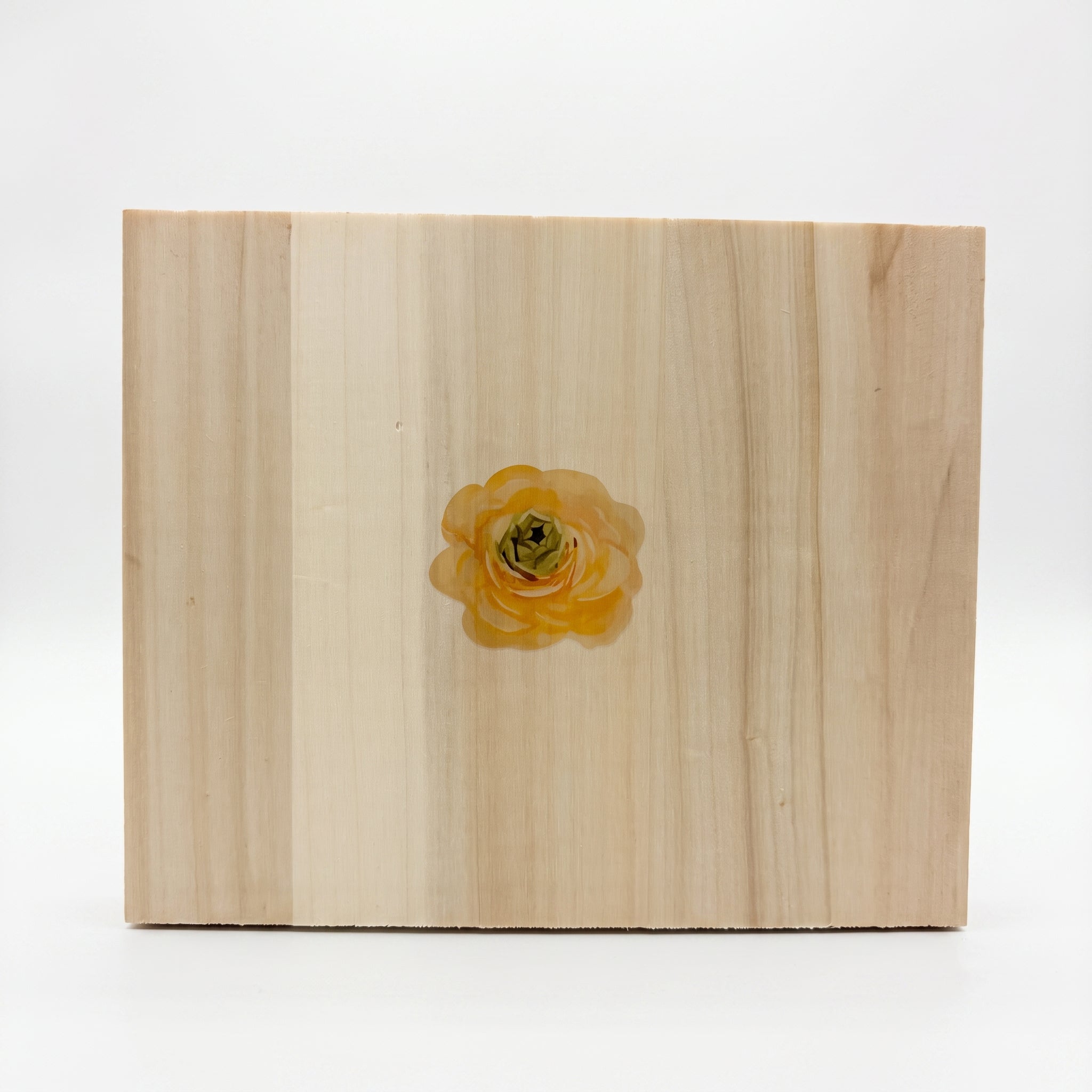 Oranje pastel bloemen - Afscheidstickers
