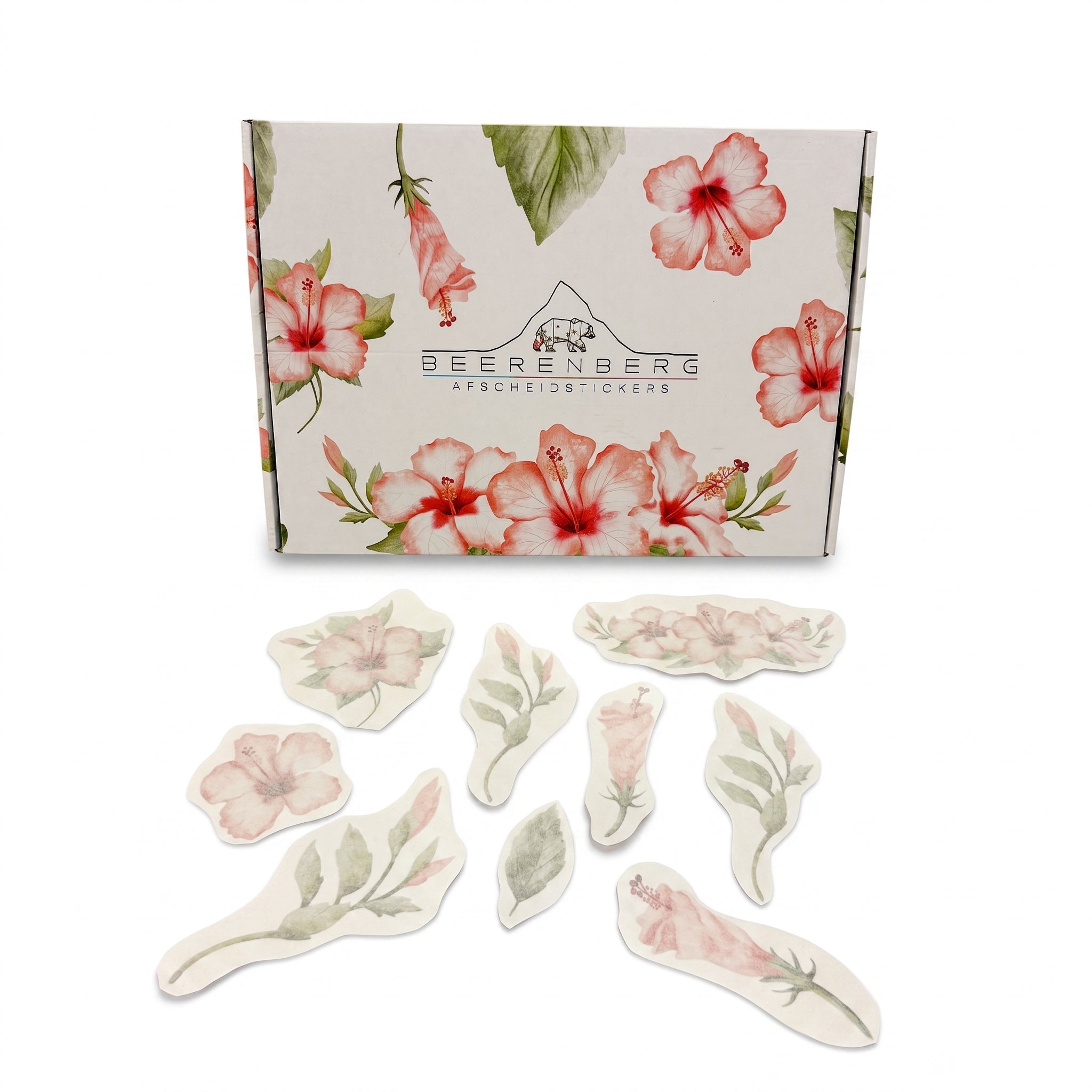 Roze hibiscus - Afscheidstickers