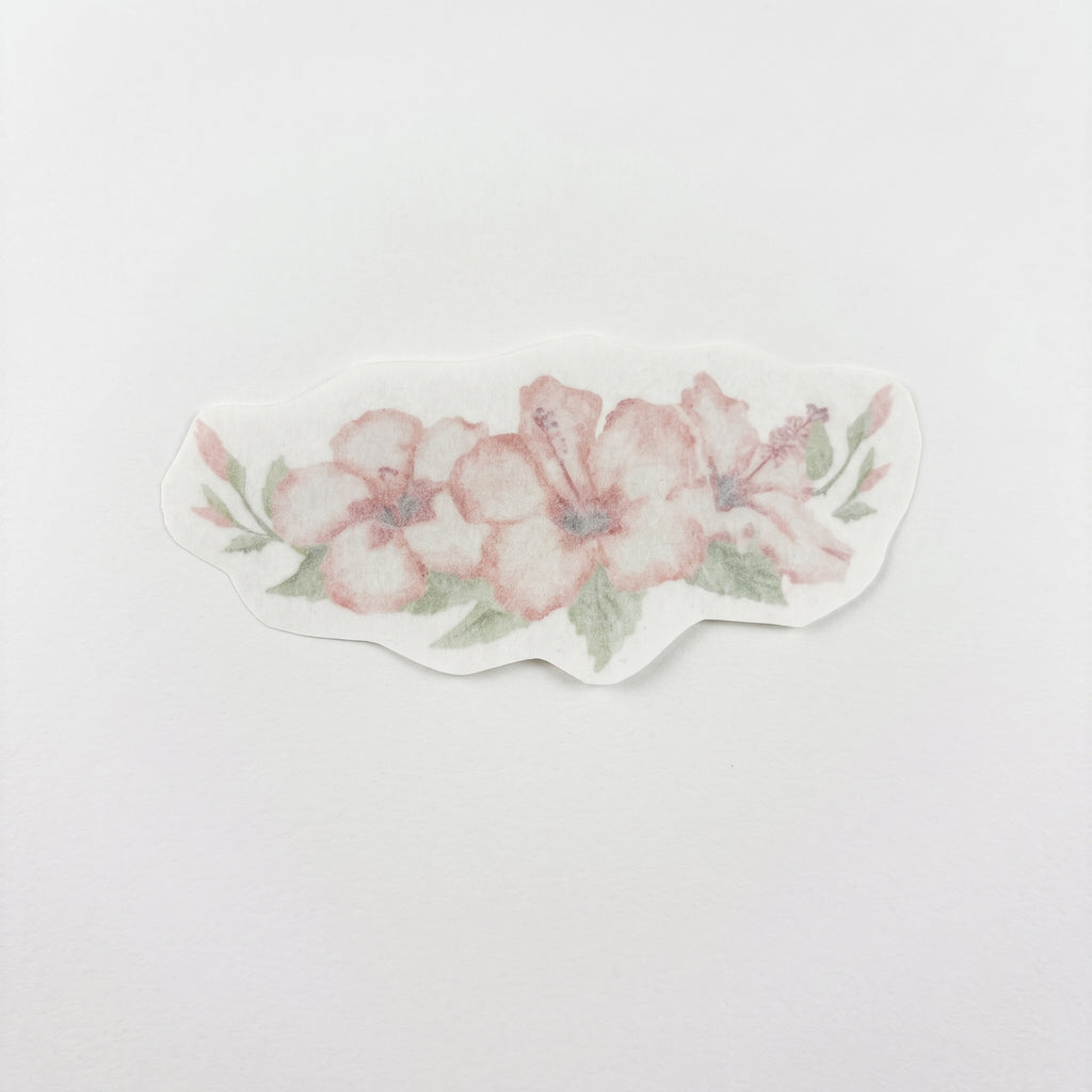 Roze hibiscus - Afscheidstickers