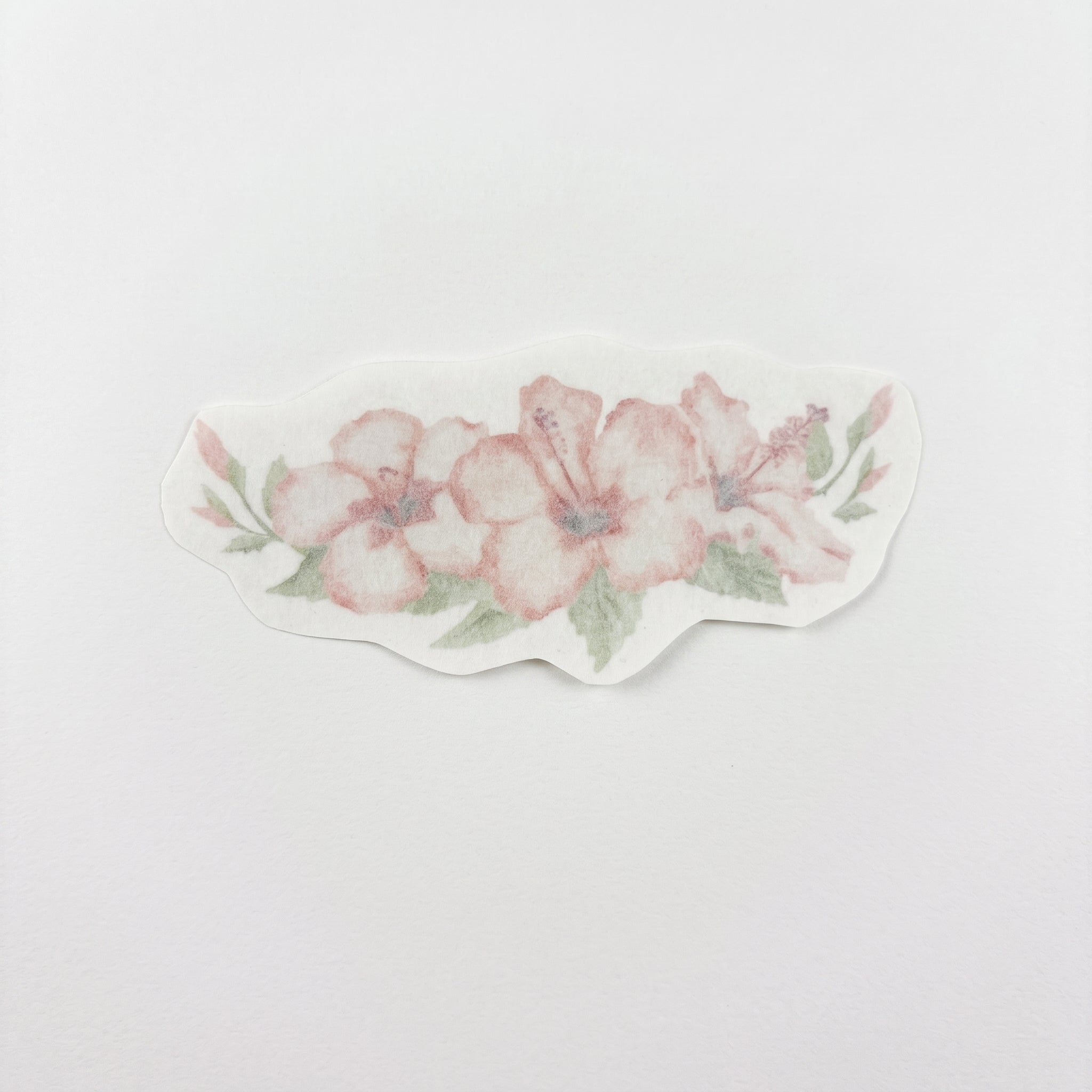 Roze hibiscus - Afscheidstickers