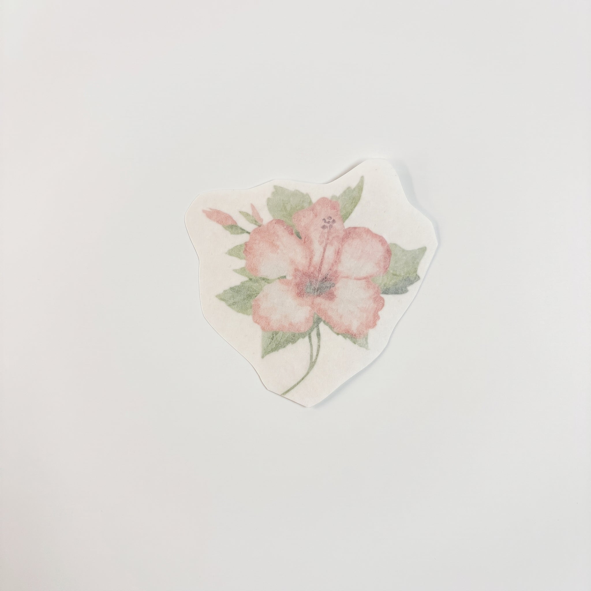 Roze hibiscus - Afscheidstickers