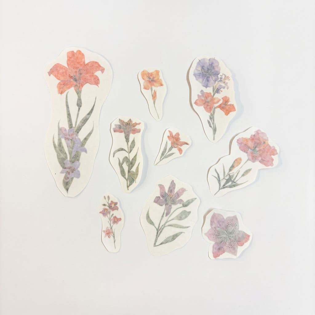 Weide bloemen - Afscheidstickers