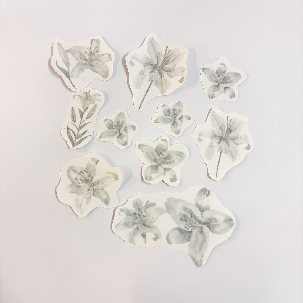Witte lelie - Afscheidstickers