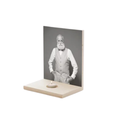 Foto op hout met kaarshouder