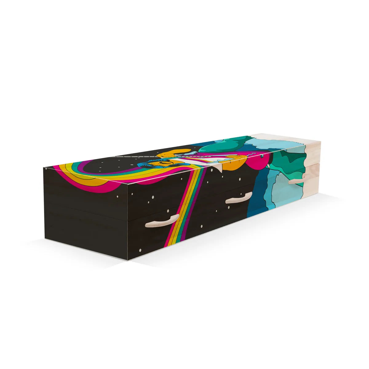 Retro gitaar regenboog