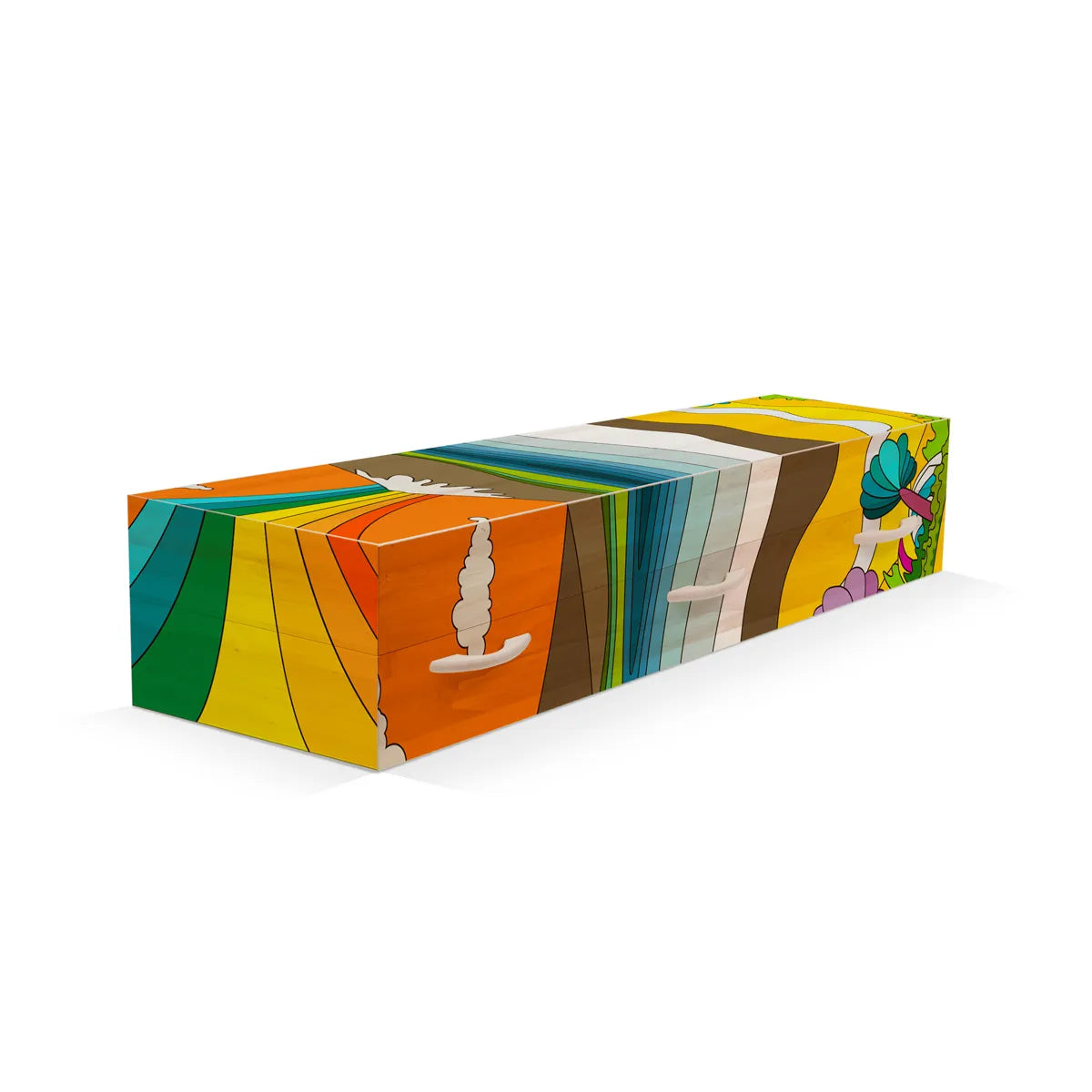 Landschap vulkaan regenboog