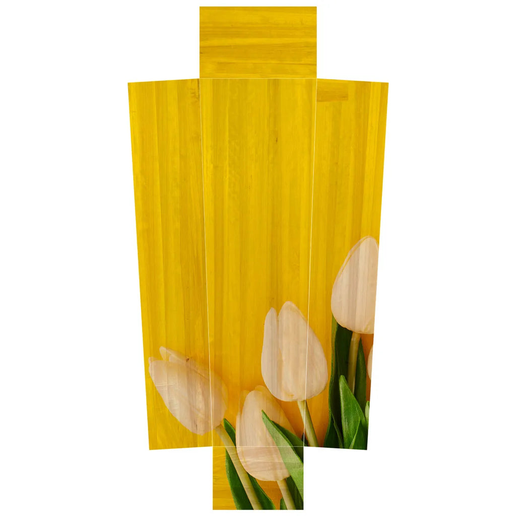 Witte tulpen met geel
