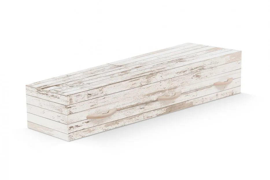 Oude witte planken