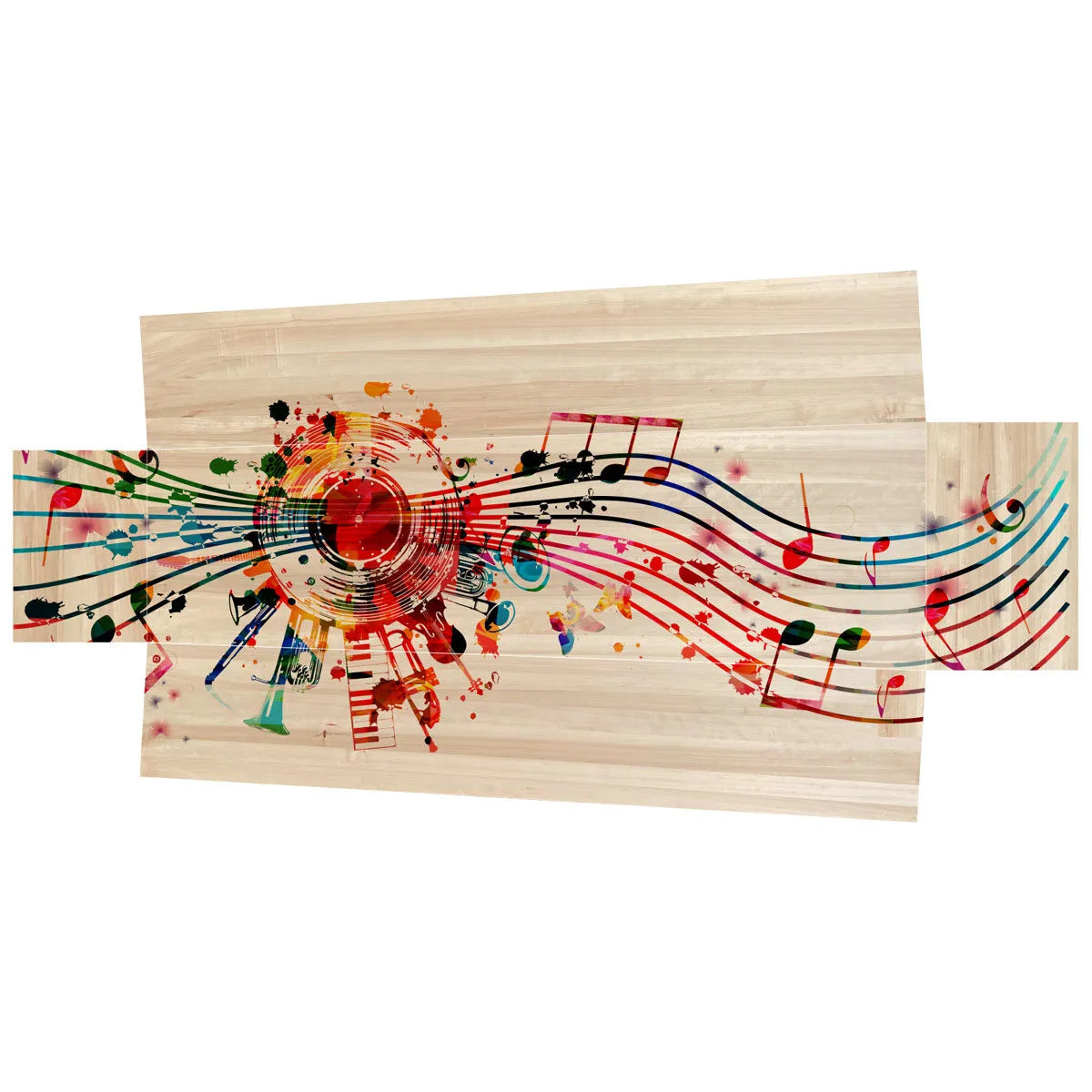 Muziek noten instrumenten kleur