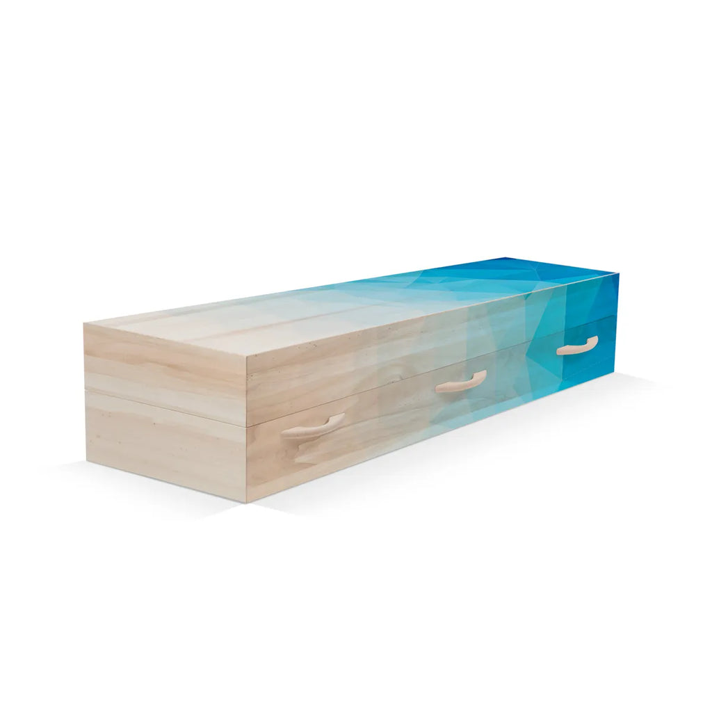 Polygoon abstract blauw