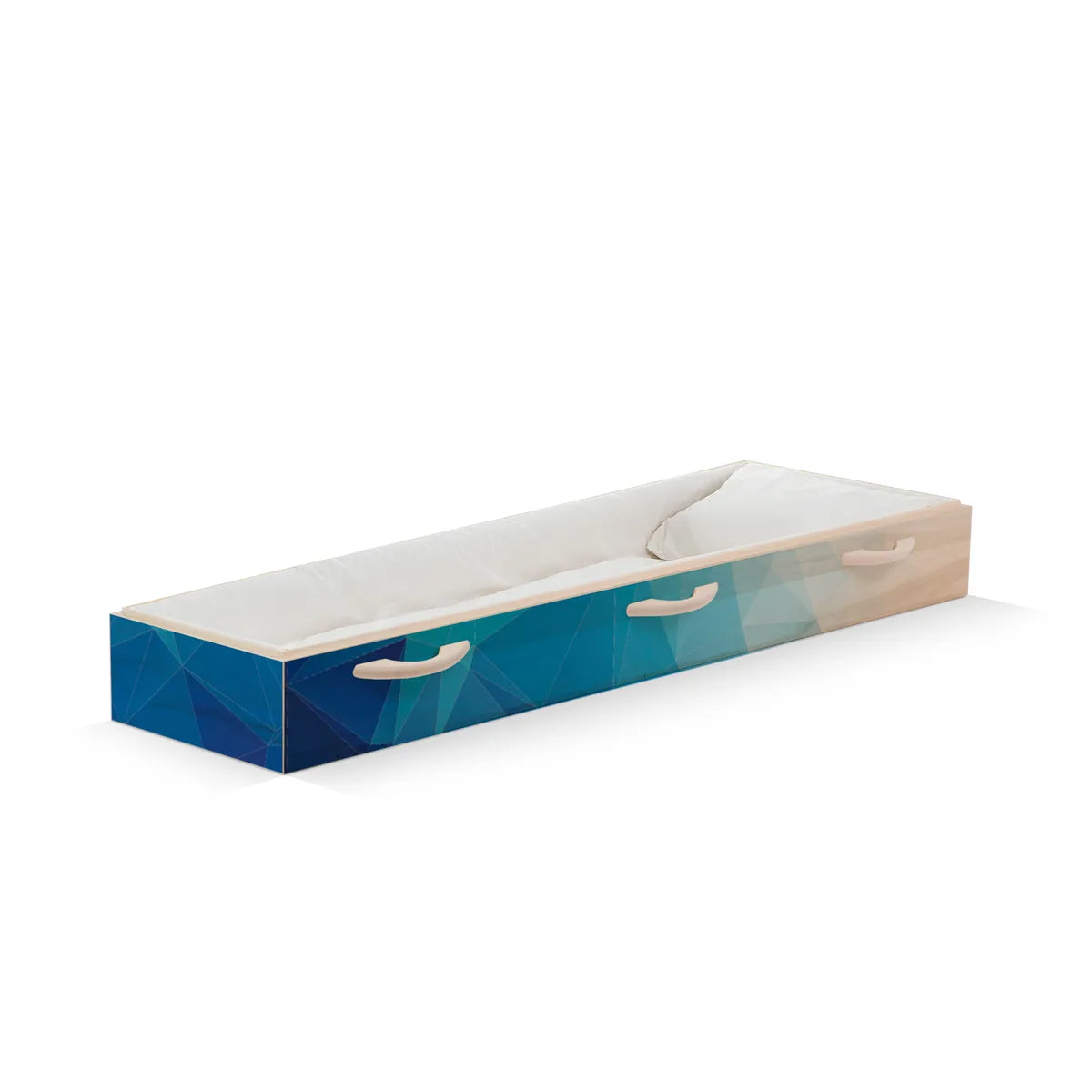 Polygoon abstract blauw